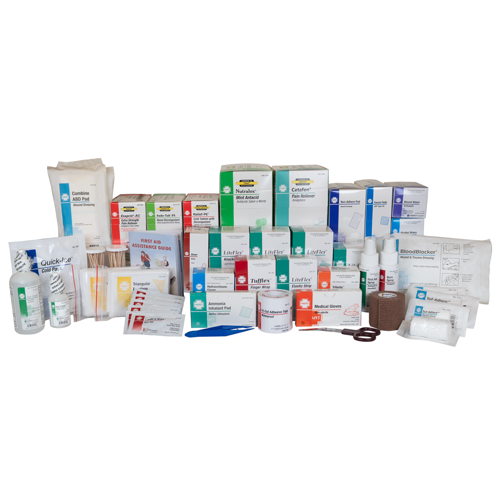 4 or 5 Shelf First Aid Station Refill, includes medications