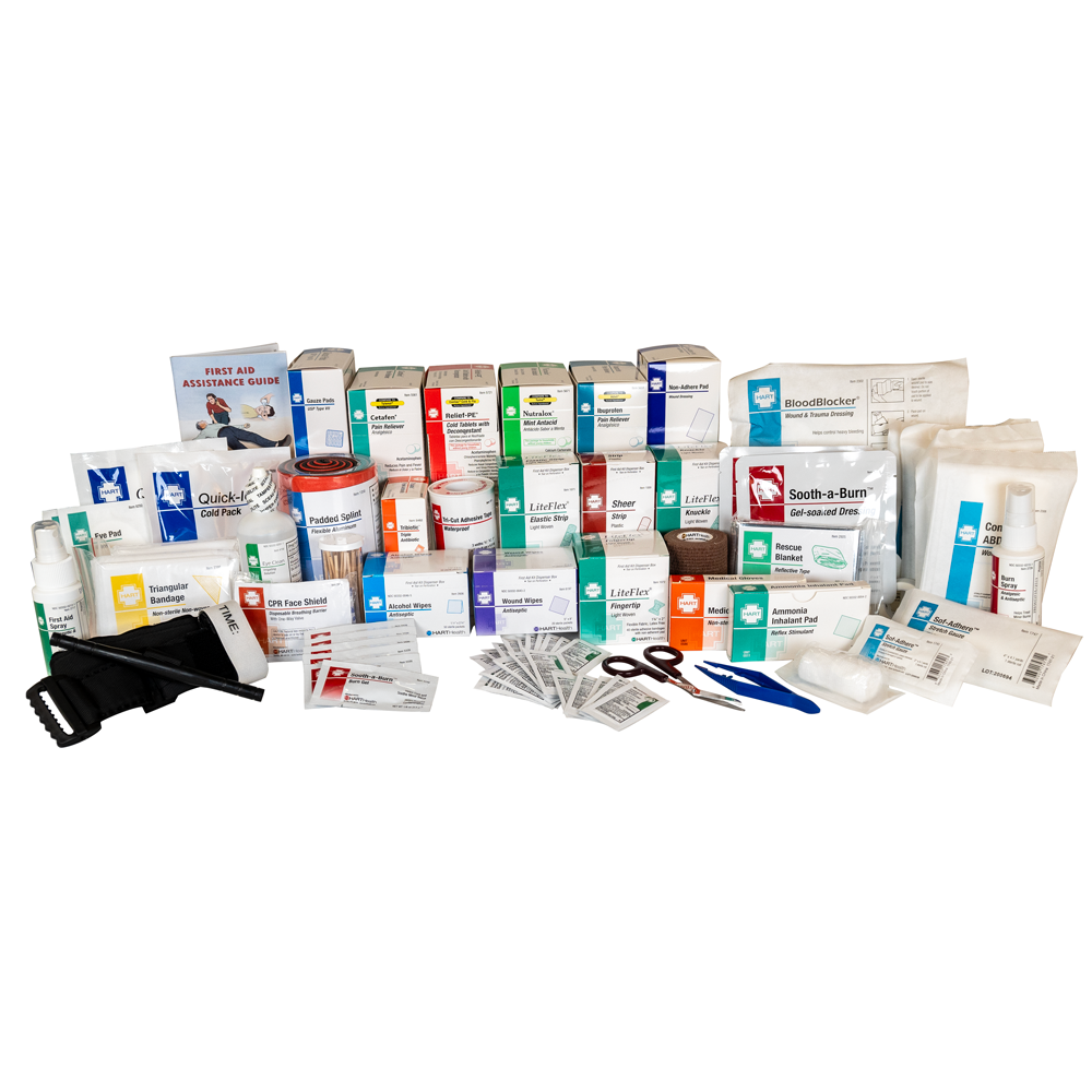 3-Shelf First Aid Station Refill, ANSI 2021 Class B, includes medications