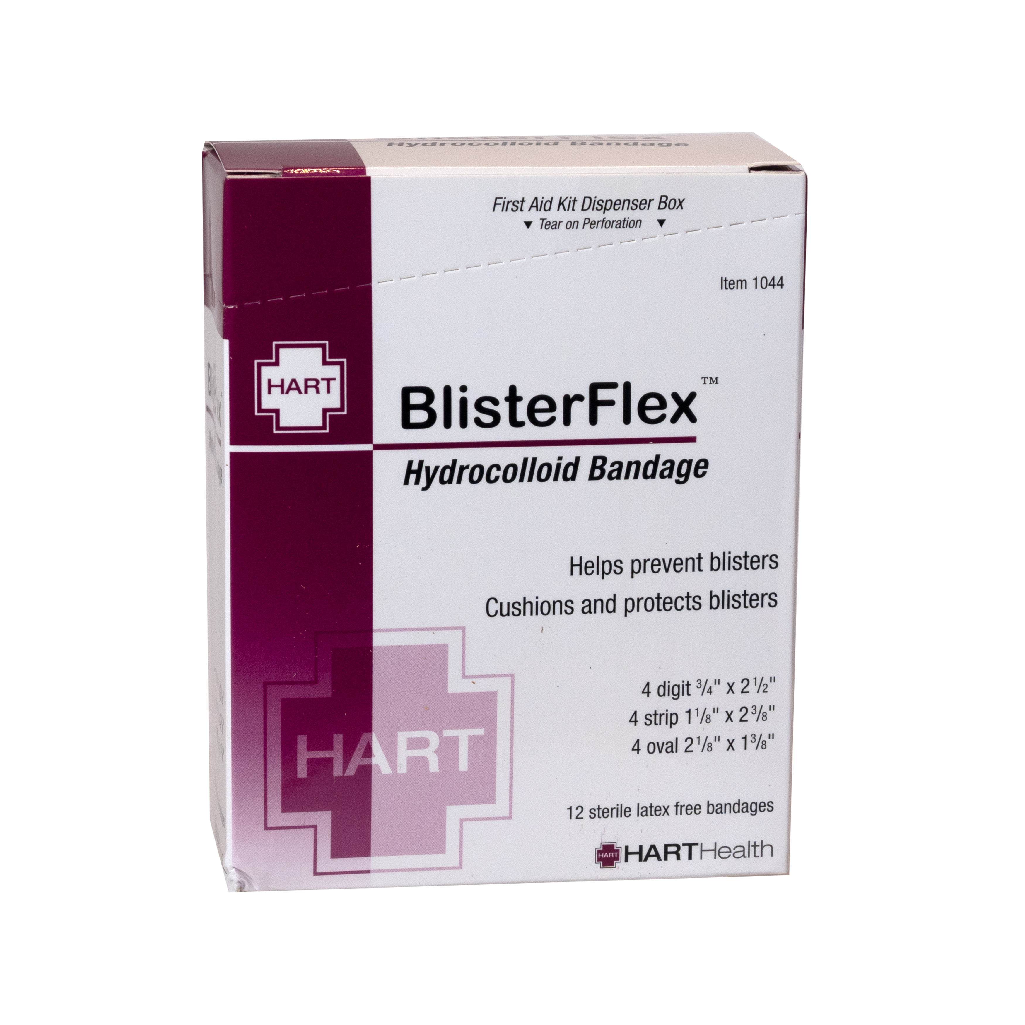 BlisterFlex, Blister Adhesive Bandages, 3 Sizes, 12 per box