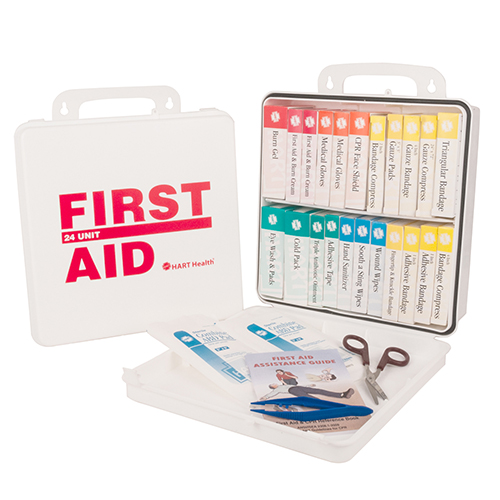24 Unit First Aid Kit, ANSI 2021 Class A, Polypropylene Box