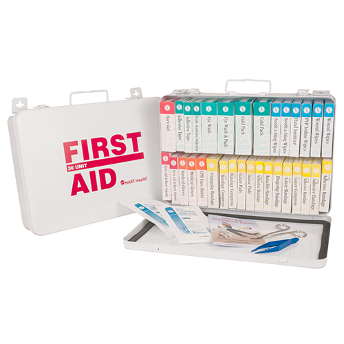 36 Unit First Aid Kit, ANSI 2021 Class A, Metal Box