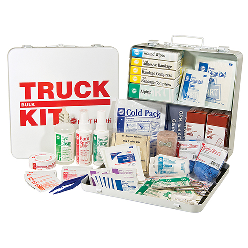 Truck First Aid Kit, OSHA, Bulk, Metal Box, Large