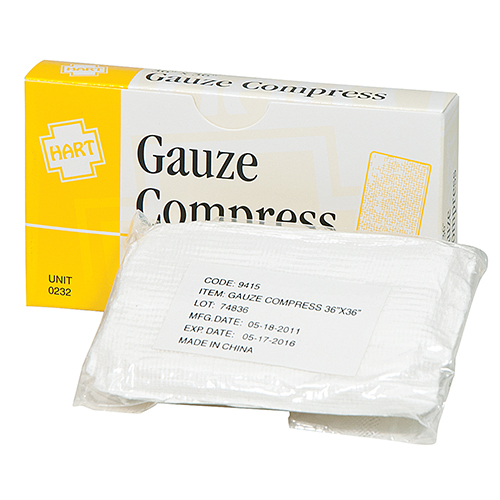 Sterile Gauze Compress, 36' x 36', 1 per unit