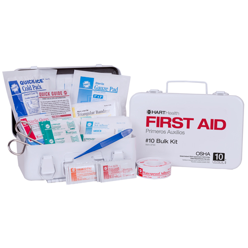 Bulk First Aid Kit, 10-Person, OSHA Standard, Metal Box
