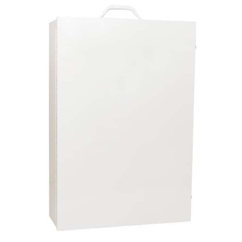 4-Shelf First Aid Station, Metal Cabinet with Pouch, Wall Mount, White, Empty