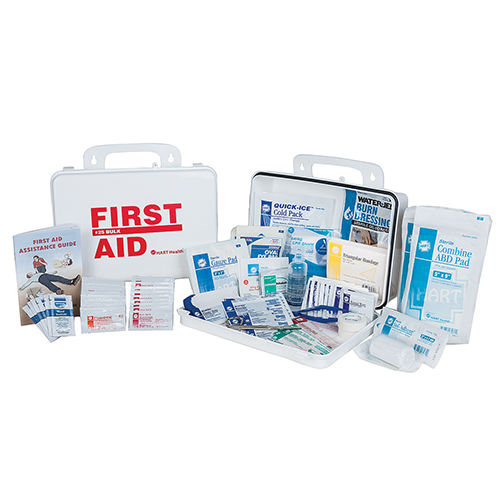 Bulk First Aid Kit, 25-Person, ANSI 2021 Class A, for Food Services with Blue Bandages