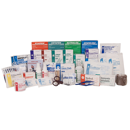3-Shelf First Aid Station Refill, ANSI 2021 Class A, includes medications