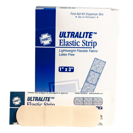 UltraFlex, Mini Strip Adhesive Bandages, Heavy Woven Cloth, 5/8 X 1-1/2,  50 per box