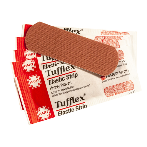 Tufflex, Elastic Strip Adhesive Bandages, Heavy Woven Cloth, 1' x 3', 1000 per case