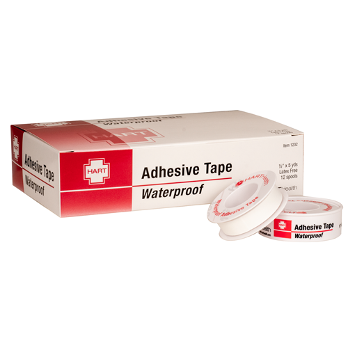 Waterproof Adhesive Tape, Plastic Spool With Sleeve, 1/2' x 5 yards, 12 per box