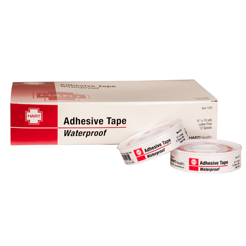 Waterproof Adhesive Tape, Plastic Spool With Sleeve, 1/2' x 10 yards, 12 Per Box