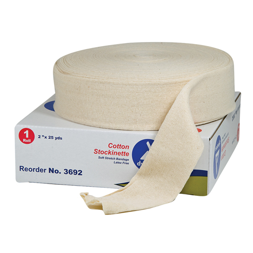 Dynarex Cotton Stockinet, Soft Stretch Bandage Roll, 2' x 25 yards