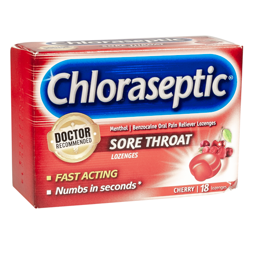 Chloraseptic Lozenges, Cherry, 18 per box