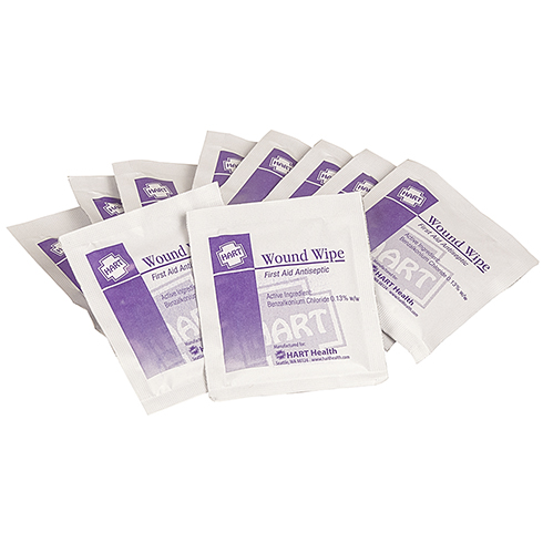 Wound Wipes, Antibacterial Cleansing Pads, BZK, 1000/case