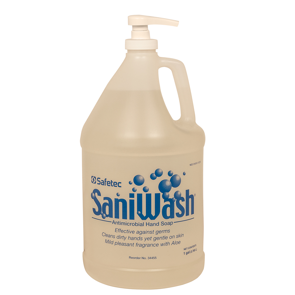 SaniWash, antimicrobial hand wash, gallon pump bottle