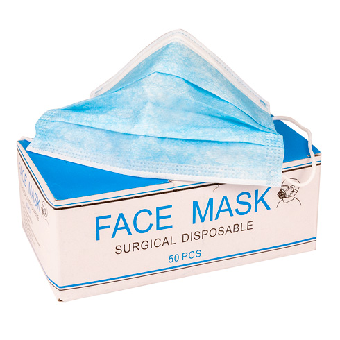 Surgical Face Mask, with ear Loop, 50 per box