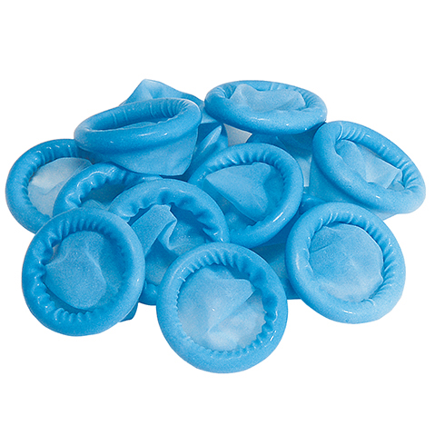 Calapro Finger Cots, Latex, Blue, 144 per box