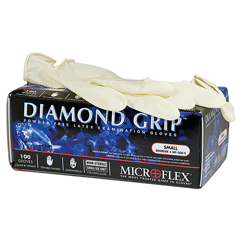 Microflex Diamond Grip Gloves, 100 per box