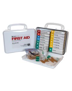 16 Unit First Aid Kit, OSHA, Polypropylene Box