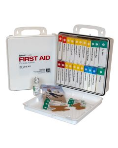 24 Unit First Aid Kit, OSHA, Polypropylene Box