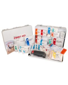 Truck First Aid Kit, ANSI Class B,  Bulk, Metal Box, Large