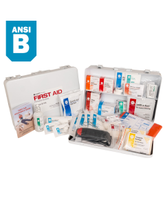 Truck First Aid Kit, ANSI Class B,  Bulk, Metal Box, Large