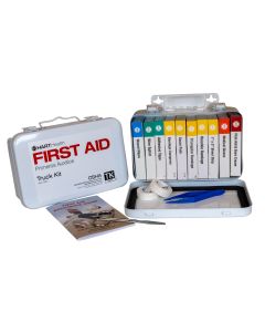 10 Unit Truck First Aid Kit, OSHA, Metal Box