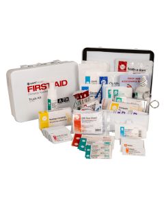 Truck First Aid Kit, ANSI Class A, Bulk, Metal Box, Medium