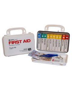 10 Unit Truck First Aid Kit, OSHA, Polypropylene Box
