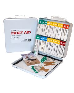 24 Unit First Aid Kit, OSHA, Metal Box
