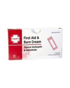First Aid & Burn Cream, Antiseptic/Analgesic, 0.9 gm, 6 per unit