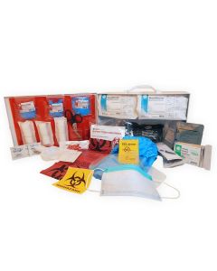 Bleed Control First Aid Station, Stocked with Emergency First Aid and Trauma Supplies including an Israeli type bandage, chest seal, rescue blanket, tourniquet, infectious cleaning supplies, and much more!