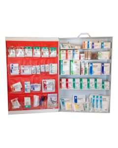 5-Shelf First Aid Station, ANSI Class A, Metal Cabinet with door pouch