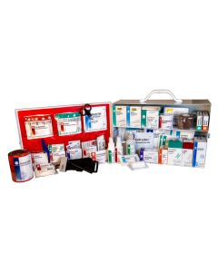 2-Shelf First Aid Station, ANSI Class B, Metal Cabinet with door pouch