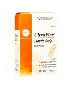 UltraFlex, Strip Adhesive Bandages, Heavy Woven Cloth, 1" x 3", 50 per box