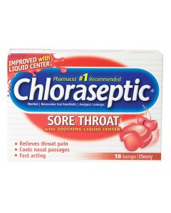 Chloraseptic Lozenges, Cherry, 18 per box