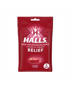 Halls Cough Drops, Cherry, 30 per bag