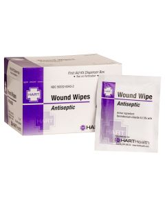 Wound Wipes, Antiseptic Cleansing Pads, BZK, 20 per box