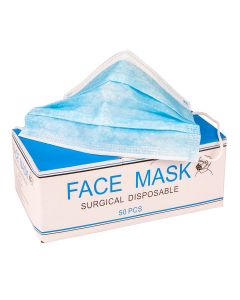 Surgical Face Mask, with ear Loop, 50 per box
