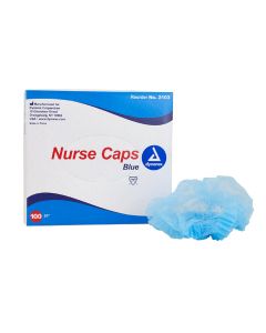 Bouffant Cap, disposable, blue, 100/bag