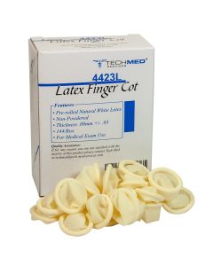 TechMed Finger Cots, Latex, 144 per box