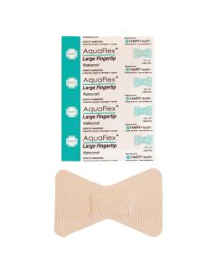 AquaFlex, Waterproof Large Fingertip Adhesive Bandages, 1-3/4" x 3", 25 per box