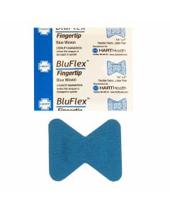 BluFlex, Blue Fingertip Adhesive Bandages, Light Woven Elastic Cloth