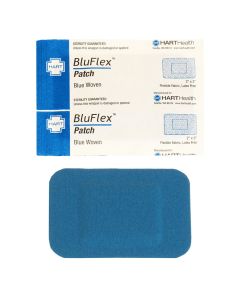 BluFlex, Blue Patch Bandage Adhesive Bandages, Light Woven Elastic Cloth