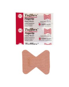 Tufflex, Fingertip Adhesive Bandages, Heavy Woven Elastic Cloth, 1-3/4" x 2", 40 per box