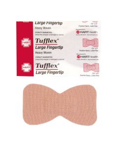 Tufflex, Large Fingertip Adhesive Bandages, Heavy Woven Elastic Cloth, 1-3/4" x 3", 25 per box