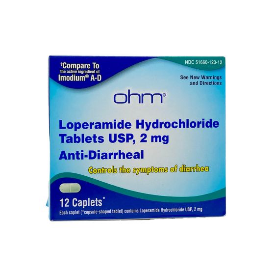 Loperamide HCl, anti-diarrheal, 12 per box