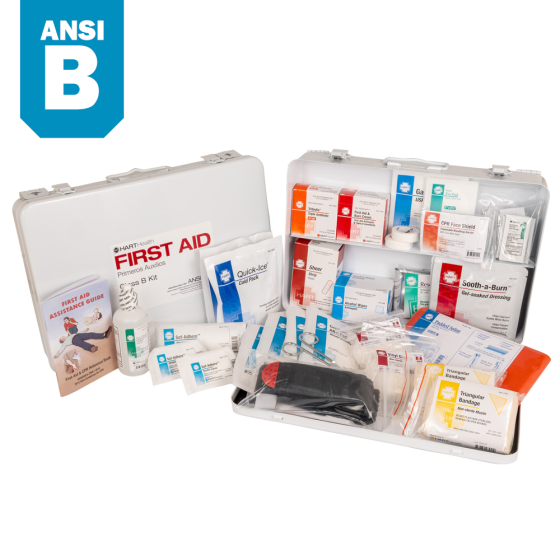 Truck First Aid Kit, ANSI Class B,  Bulk, Metal Box, Large