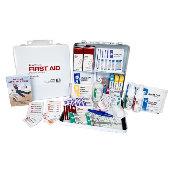 Truck First Aid Kit, OSHA, Bulk, Metal Box, Large