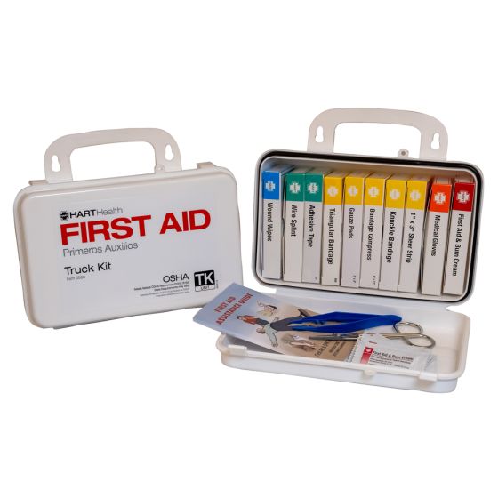 10 Unit Truck First Aid Kit, OSHA, Polypropylene Box